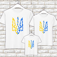 Футболки Фемілі Лук Family Look для всієї родини "Герб України" Push IT. Одноманітні футболки для всієї родини