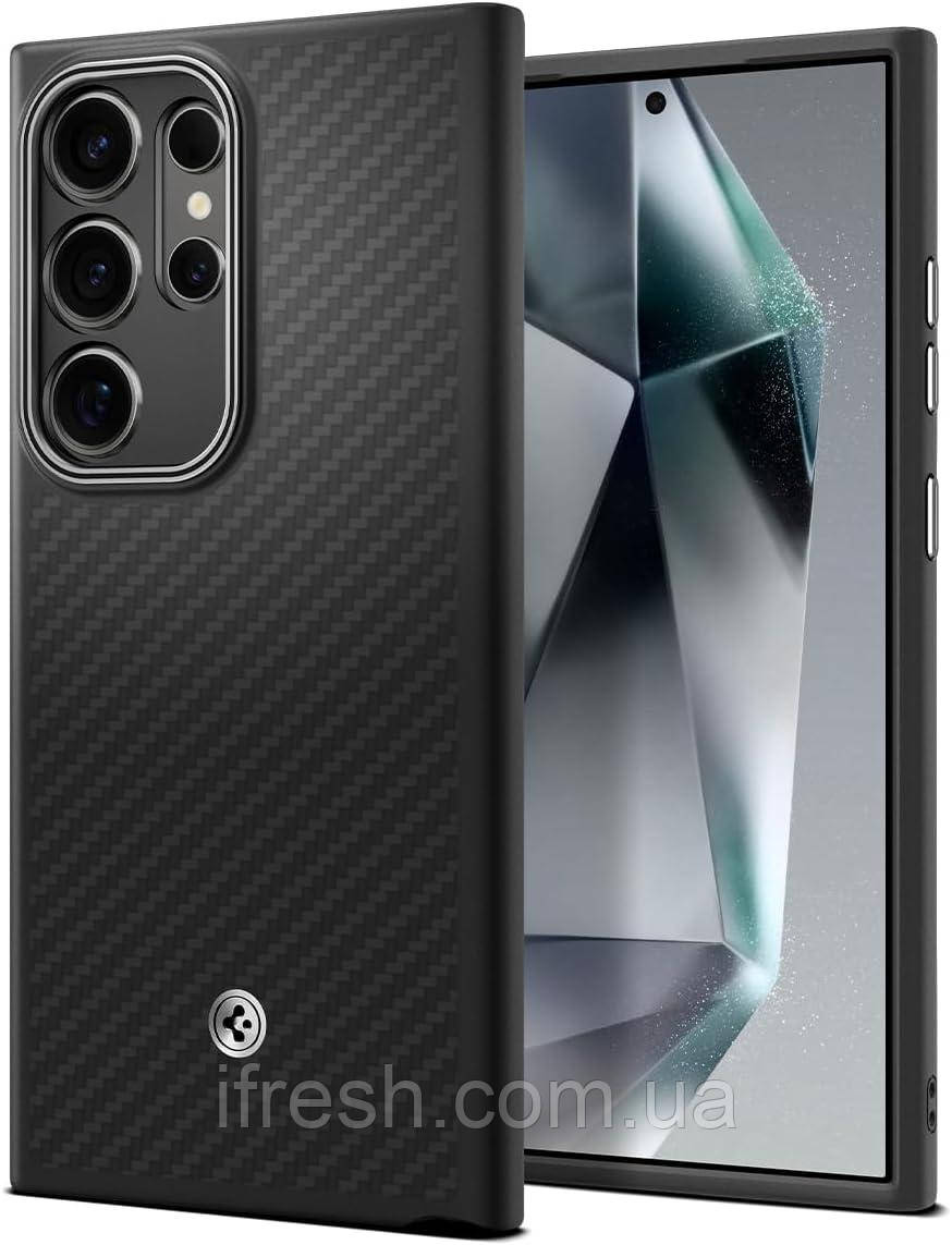 Чохол Spigen для Samsung Galaxy S24 Ultra -  Enzo Aramid, Matte Black (ACS07289)