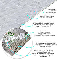 Самоклеюча вініловая плитка в рулоні 600х3000х2мм Мат SW-00002040, фото 2