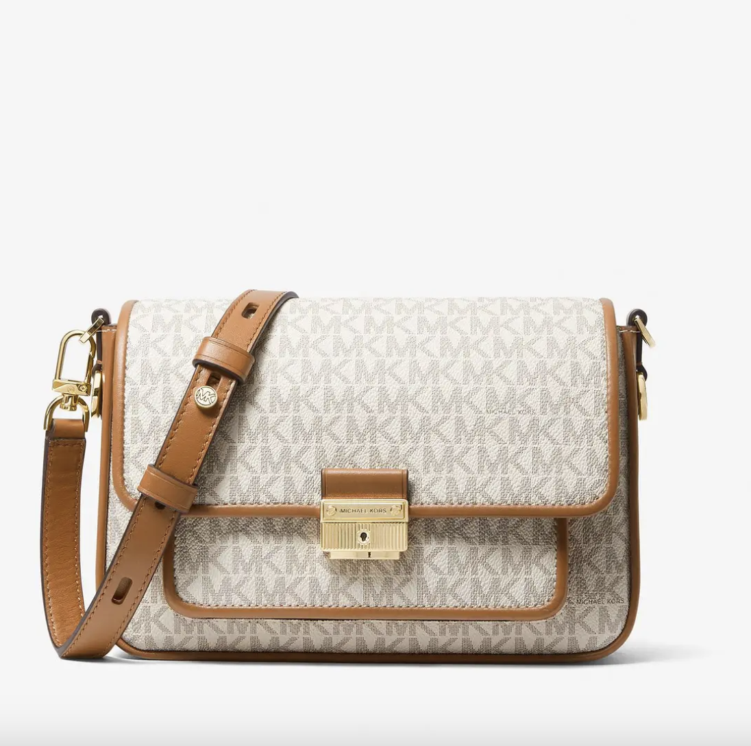 Жіноча сумка шкіряна Michael Kors Bradshaw бежевый. (0921)