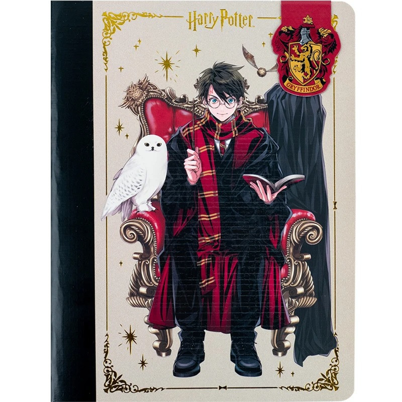 Блокнот Kite Harry Potter А5, 60 аркушів, клітинка з магнітною закладкою (Гарі Потер)