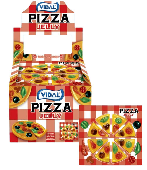 Желейні цукерки жувальні у вигляді піци для дітей PIZZA JELLY 11шт/66г ТМ VIDAL