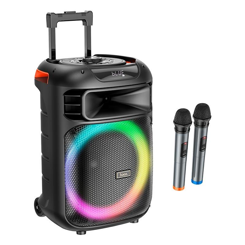Акустика-караоке HOCO Winner wireless dual - mic outdoor BT speaker HA5 |BT5.0/USB/AUX/TF, 60W, TWS, 12h| чорна