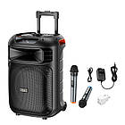 Акустика-караоке HOCO Winner wireless dual - mic outdoor BT speaker HA5 |BT5.0/USB/AUX/TF, 60W, TWS, 12h| чорна, фото 7