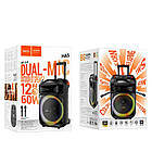 Акустика-караоке HOCO Winner wireless dual - mic outdoor BT speaker HA5 |BT5.0/USB/AUX/TF, 60W, TWS, 12h| чорна, фото 10