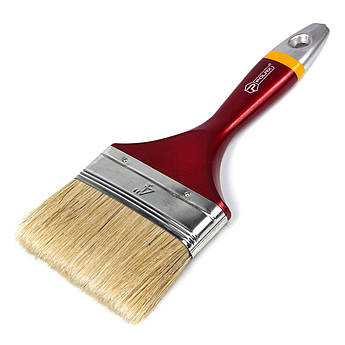 Кисть флейцева Polax 4" професійна, змішаний ворс, дерев'яна ручка, тип "Євро" (14-006)