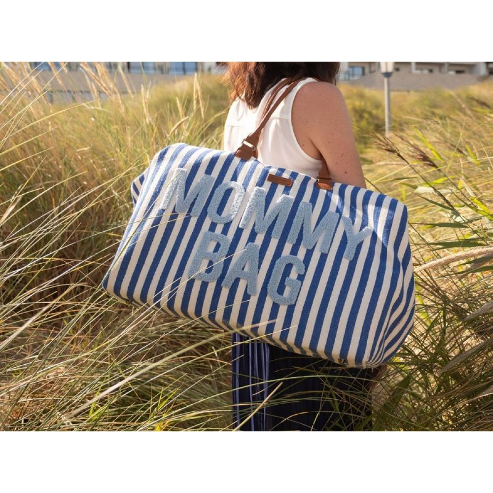 Сумка для мами Childhome Mommy bag stripes, electric blue