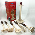 Предмети кухонного начиння Magio, Комплект силіконових кухонних аксесуарів на підставці KR-14, фото 4
