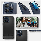 Захисне скло Spigen для камери iPhone 16/15/14 Pro & Pro Max - EZ Fit Optik Pro (2шт), Blue Titanium (AGL07164), фото 4