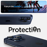 Захисне скло Spigen для камери iPhone 16/15/14 Pro & Pro Max - EZ Fit Optik Pro (2шт), Blue Titanium (AGL07164), фото 5