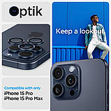 Захисне скло Spigen для камери iPhone 16/15/14 Pro & Pro Max - EZ Fit Optik Pro (2шт), Blue Titanium (AGL07164), фото 7
