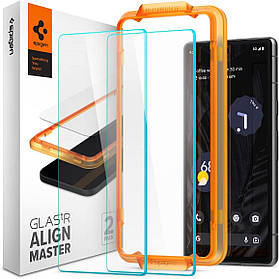 Захисне скло Spigen для Pixel 7a - Alignmaster (2 шт), Clear (AGL05968)