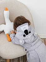 Халат дитячий махровий Коала,світло-сірий (100% бавовна) з індивідуальною вишивкою імені