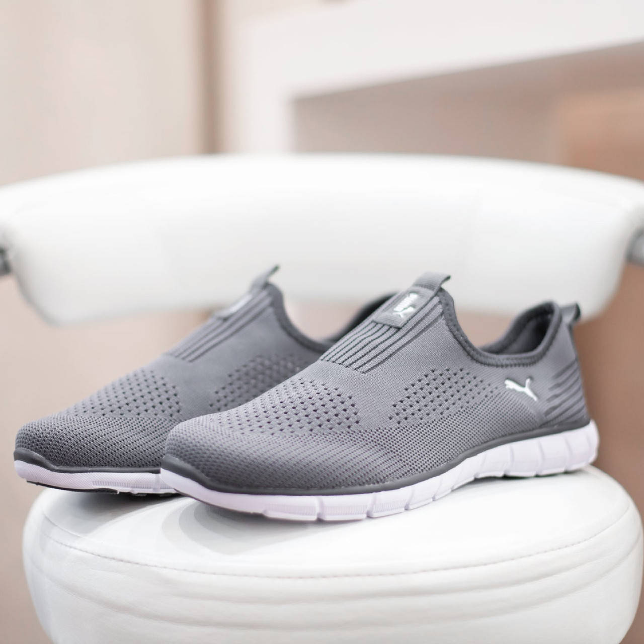

Puma мужские летние серые мокасины на шнурках. Летние мужские текстильные мокасины 44, Серый