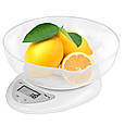 Надійні та точні ваги для кухні B05A 1г до 5кг, Ваги кухонні з чашею на батарейках GO-56, фото 9