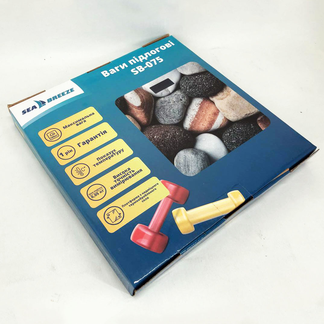 Точні електронні підлогові ваги SeaBreeze, Підлогові ваги скляні Зручні для дому VQ-86, фото 1