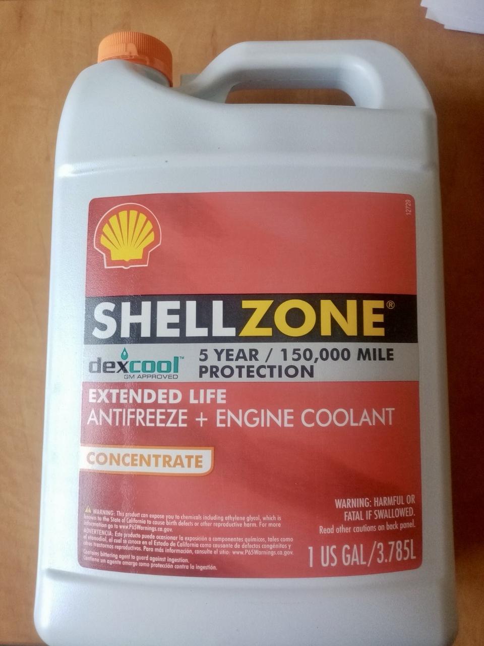 Антифриз концентрат Shell Zone Dex-Cool G12 (Оранжевый) ASTM D 3306 ...