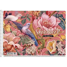 Альбом для малювання А4 30арк пружина УФ-лак Школярик PB-SC-030-8024