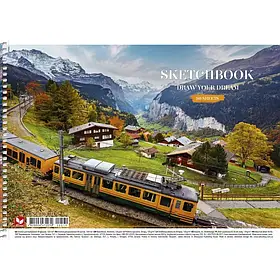 Альбом для малювання А4 30арк пружина УФ-лак Школярик PB-SC-030-8024