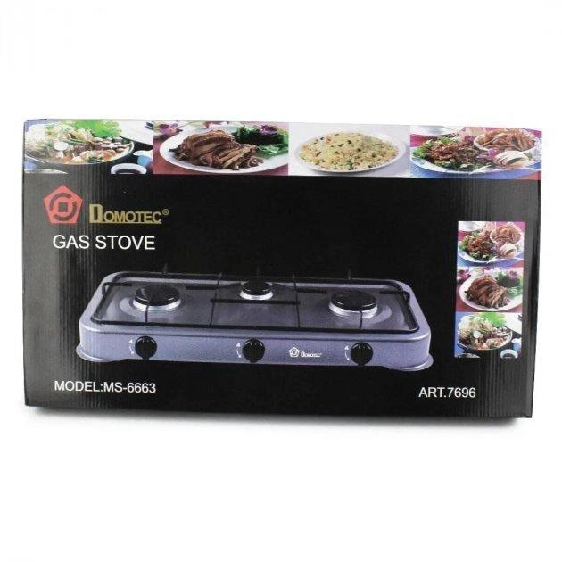 Газова плита Domotec MS-6603 3 конфорки XN-24, фото 1