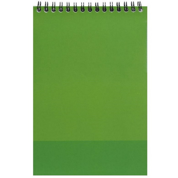 Блокнот А5 на кільцях 36 листів клітка Ofort ВА5436Е-006 тверда обкладинка, зелений