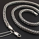 Товста срібна цепочка чоловіча Луска Дракона. Масивний ланцюг срібло 925. Діаметр 5 мм. Довжина 50 см, фото 9