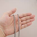 Товста срібна цепочка чоловіча Луска Дракона. Масивний ланцюг срібло 925. Діаметр 5 мм. Довжина 50 см, фото 3