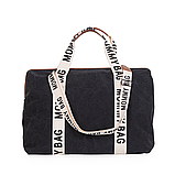 Сумка для мами Childhome Mommy bag Signature, canvas black, фото 3