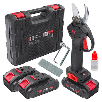 Секатор садові ножиці на акумуляторі 20В, 1000 Вт Red Technic RTSA0063 акумуляторний секатор