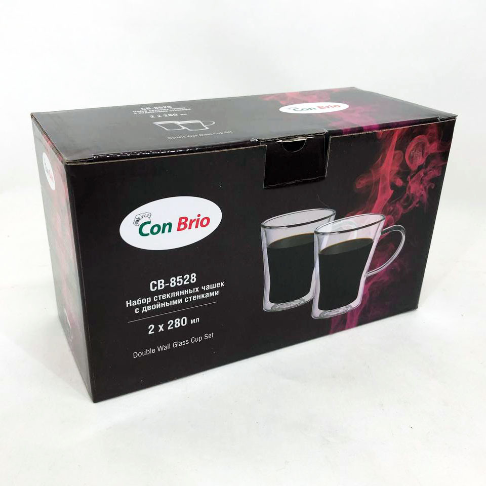 Чашка з подвійною стінкою, Склянки з подвійним дном Набір чашок подвійними стінками JU-95, фото 1