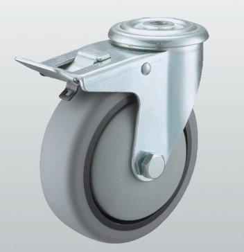 Апаратне колесо SNB поворотне з отвором і гальмом 200 мм (3206-ST-200-R), фото 1