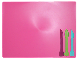 Дошка для ліплення "Zibi" прямокутна із стеками рожева ZB.6910-10