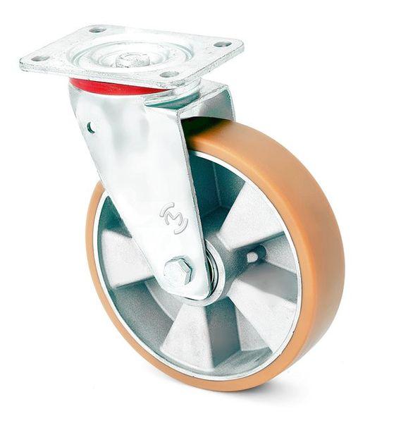 Колесо KAMA поворотне Standart з кріпильною панеллю 125 мм (4402-ST-125-B), фото 1