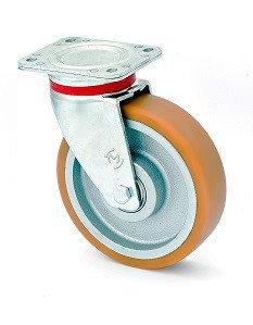 Колесо поворотне KAMA Extra Large з кріпильною панеллю 150 мм (4502-ELR-150-В), фото 1