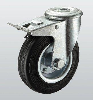 Колесо поворотне SNB з отвором і гальмом (116080), фото 1