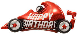 Фольгована кулька КНР (54х108 см) Гоночна машина "Happy Birthday"