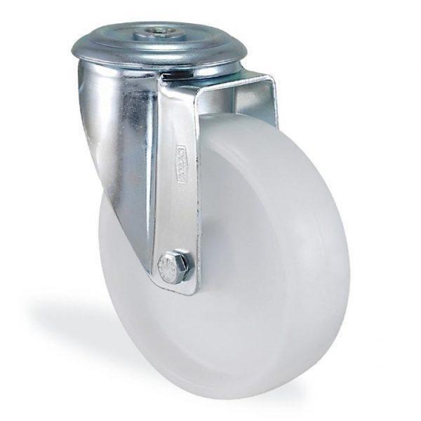 Колесо поворотне з поліпропілену KAMA 150 мм Біле (205150), фото 1
