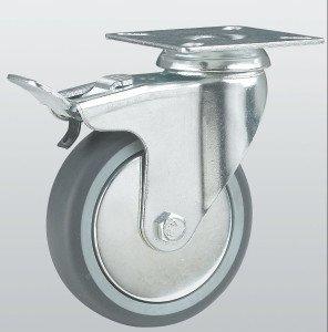 Колесо апаратне SNB поворотне з майданчиком і гальмом 50 мм (3104-S-075-P), фото 1