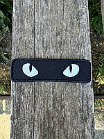 Шеврон/патч вишитий очі кота чорні