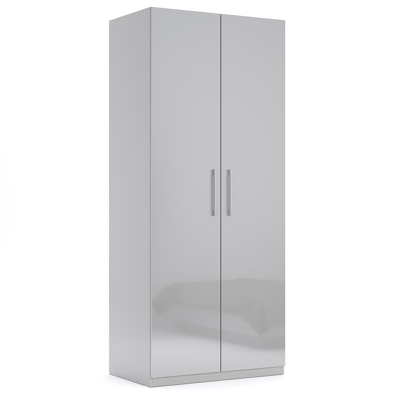 Шафа двостулкова дводверна Megy Глянець Шиншила сіра ТМ Міро Марк