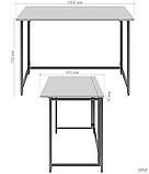 Стіл письмовий-фісний Fold FL-1000 розкладний дсп антрацит, фото 4