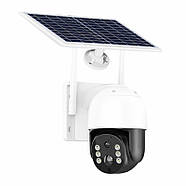 Вулична WiFi камера відеоспостереження із сонячною панеллю TQ5 ICSEE Портативна камера відеоспостереження, фото 2