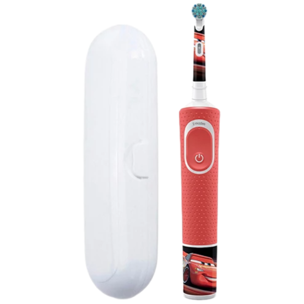 Електрична зубна щітка Oral-B Vitality Kids D100.413.2K Extra Soft Cars (Тачки) Red Для дітей (1 нас.) (Футляр)