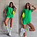 Жіночий літній костюм, футболка та шорти, фото 2