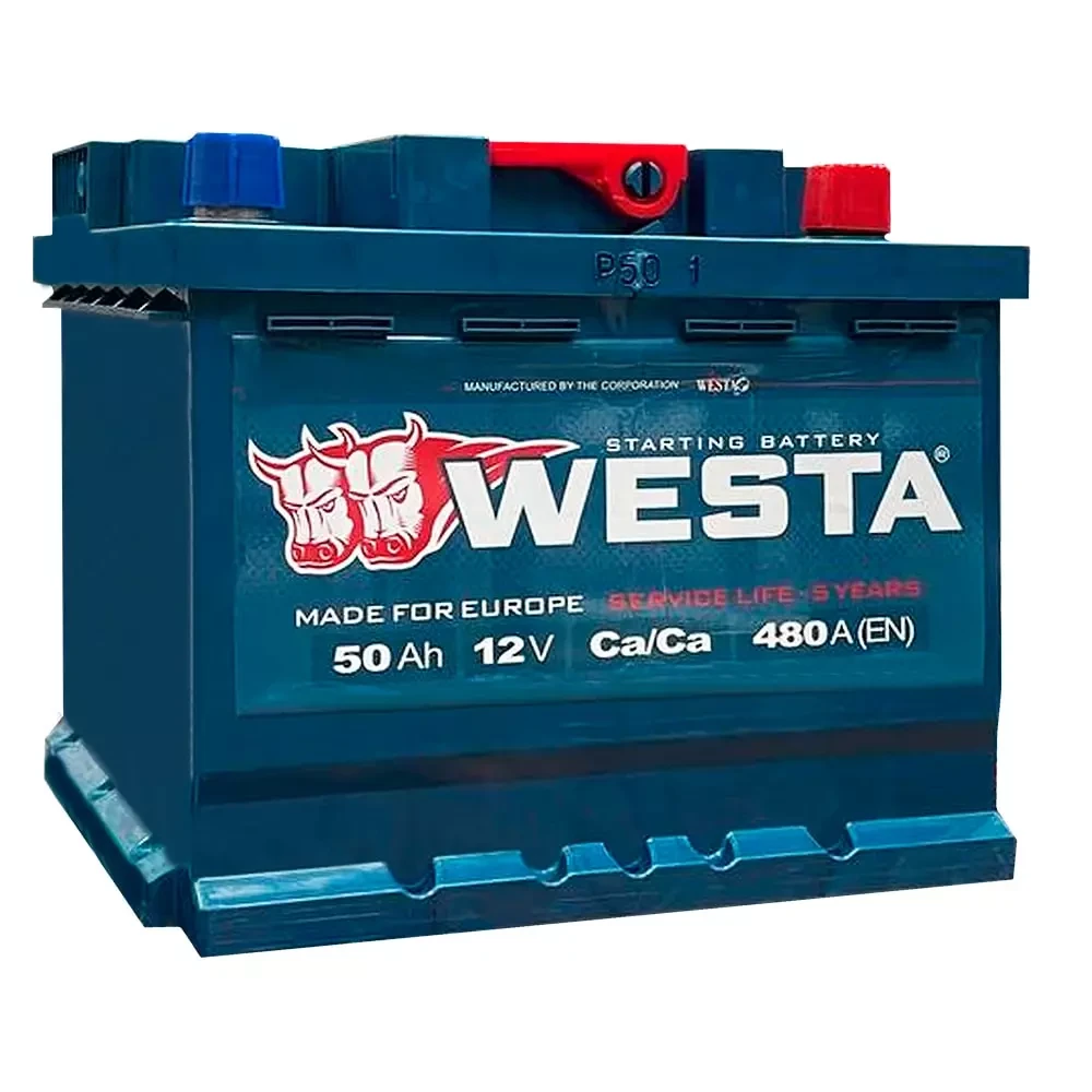 Автомобільний акумулятор WESTA 6CT-50Аh АзЕ (WPR5000LB1)