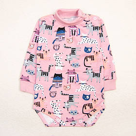 Боді гольф Kittens зріст 68 (3 - 6 місяців) Malena Рожевий з принтом