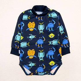 Боді гольф Monsters зріст 68 (3 - 6 місяців) Malena Синій з принтом