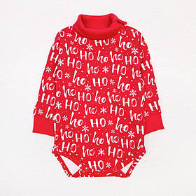 Дитячий новорічний боді - гольф для малюків Christmas XOXO зріст 68 (3 - 6 місяців) Malena Червоний