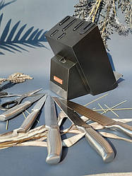 Набір кухонних ножів із дерев'яною підставкою 7 предметів Edenberg EB-11023 Набір ножів із неіржавкої сталі