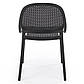 Пластиковий круглий стіл 60 см та стільці для дачі Calvo чорний поліпропілен, фото 5